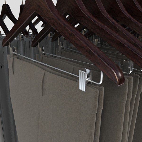 dress pant rack 3d model - dress pant rack by monkeyodoom